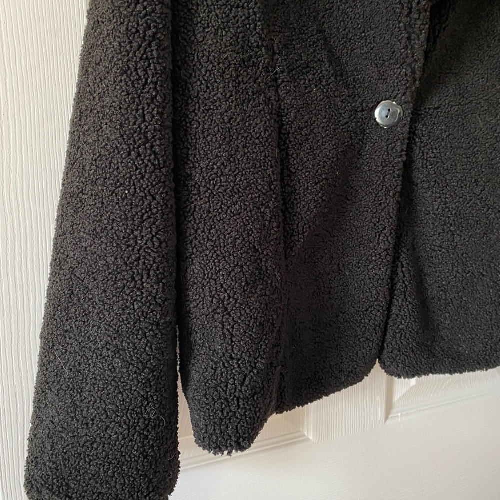 Sanctuary Faux Sherpa Teddy Jacket In Black - Picture 2 of 9